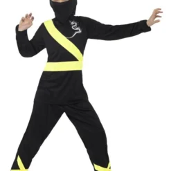 Ninja Assassin Kostuum, Kind, Zwart/Geel