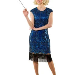 Pailletten Jurk, Blauw