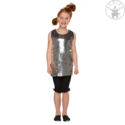 Paillettenjurkje Zilver, Kind