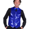Paillettenvest Heer, Blauw