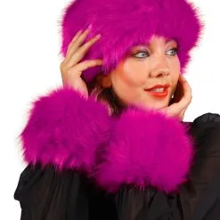 Pluche Manchetten, Roze