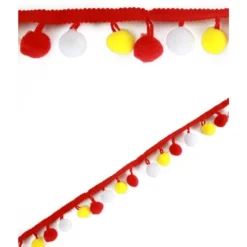 Pom Pom Band Rd-wt-gl