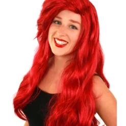 Pruik Arielle Lang Rood