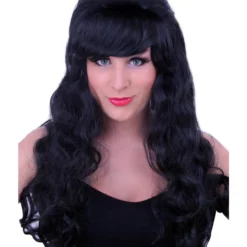 Pruik Krul Zwart Dolly