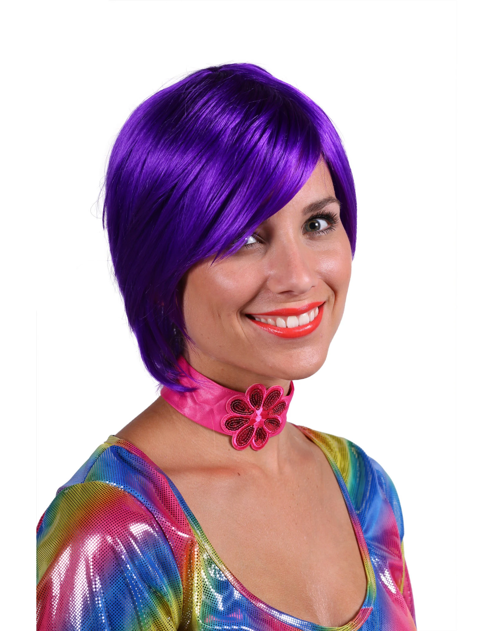 Pruik Luxe Larissa, Paars 1 Pruik Luxe Larissa, Paars