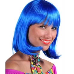 Pruik Luxe Samantha, Blauw