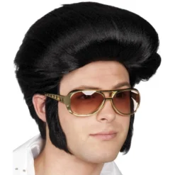 Pruik Rocking Billy Zwart