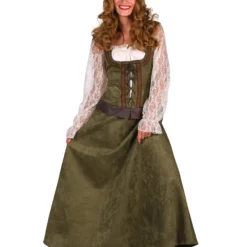 Robin Hood Dame Lang, Groen -Kostuum Winkel robin hood dame lang groen 2