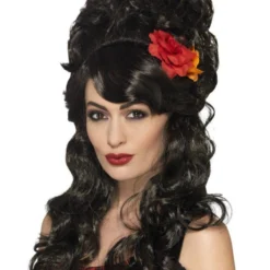 Senorita Pruik, Zwart En Bruin Met Roos