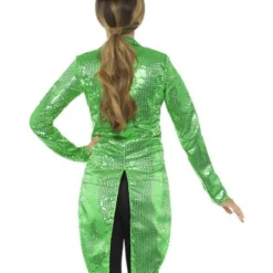 Sequin Slipjas Dames, Groen -Kostuum Winkel sequin slipjas dames groen 2