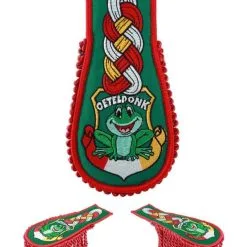 Set Schouder Epaulette, Rood-wit-geel, Oeteldonk 9.5x17 Cm