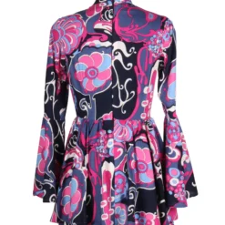 Seventies Jurk, Paars -Kostuum Winkel seventies jurk paars 2