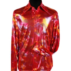 Shirt Disco Heren, Rood