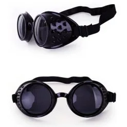 Steampunk Piloten Bril Zwart