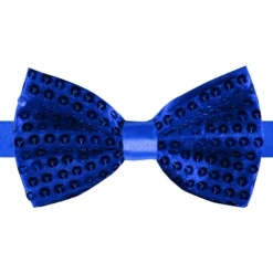 Strikje Pailletten, Kobalt Blauw