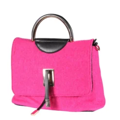 Tasje Deluxe ''Jacky'' Uni, Wol Pink, Handtas