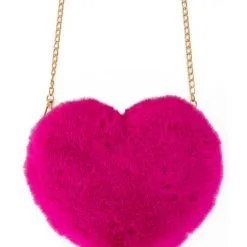 Tasje Pluche Hart Roze