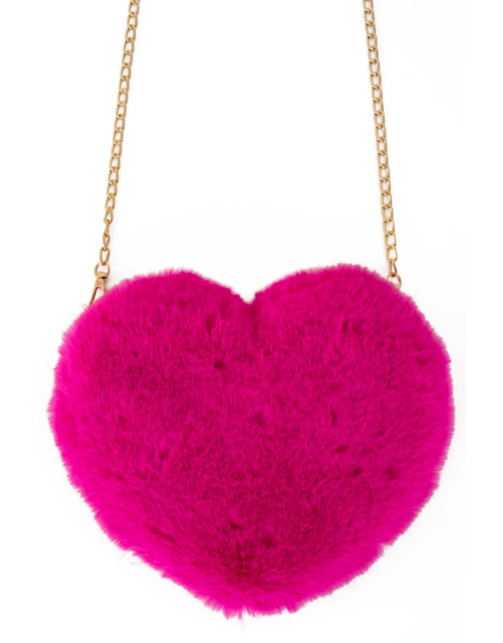 Tasje Pluche Hart Roze 1 Tasje Pluche Hart Roze