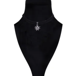 Trachten Sieraad Edelweiss, Zwart-Zilver