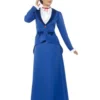 Victoriaanse Nanny Kostuum, Blauw