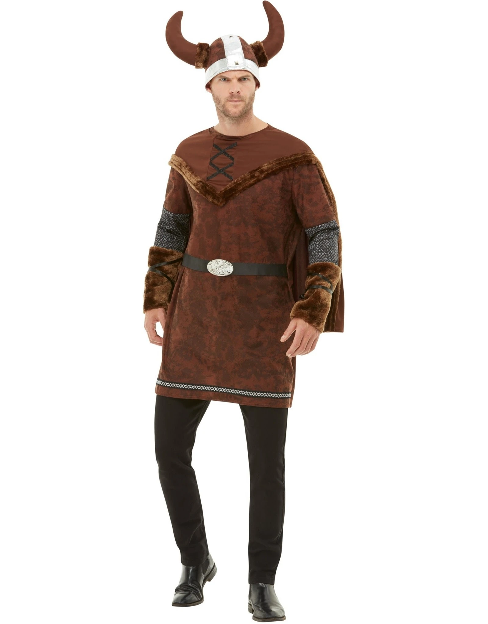 Viking Kostuum Barbaar Deluxe, Bruin 2 Viking Kostuum Barbaar Deluxe, Bruin - Afbeelding 2