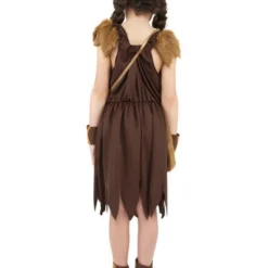 Viking Meisjeskostuum, Bruin -Kostuum Winkel viking meisjeskostuum bruin 2