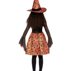 Vintage Heks Kostuum Kind, Oranje -Kostuum Winkel vintage heks kostuum kind oranje 3