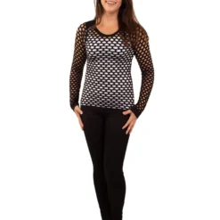 Visnet Trui Dames Zwart